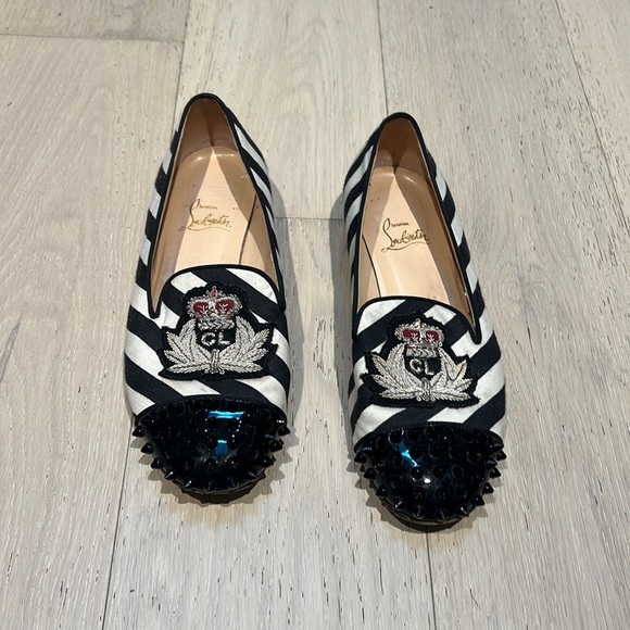 Christian Louboutin Shoes - Louboutin Flat Loafers with Spiked Toes